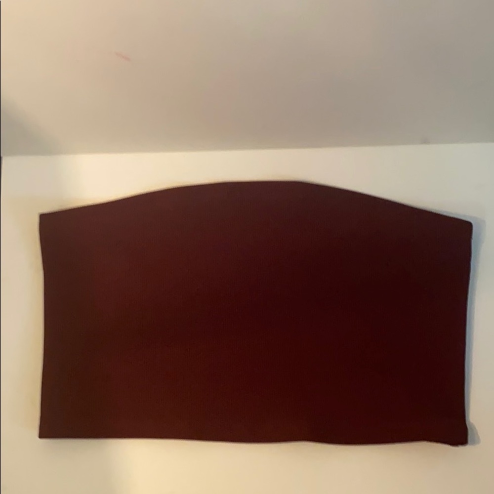 Forever21 Maroon Tube Top/Bandeau - M